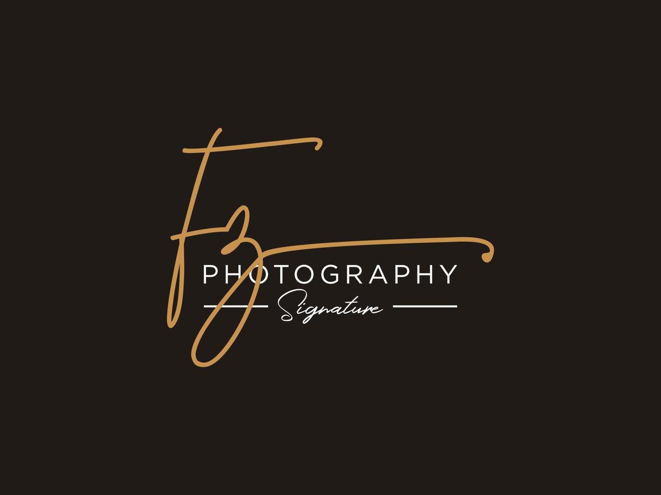 Letter FZ Signature Logo Template Vector