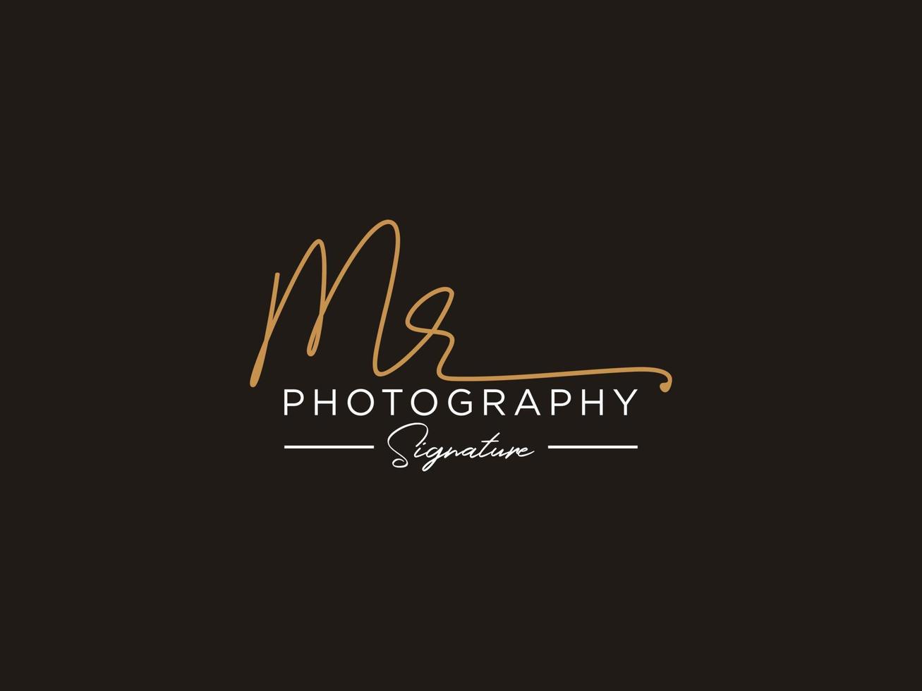 Letter MR Signature Logo Template Vector