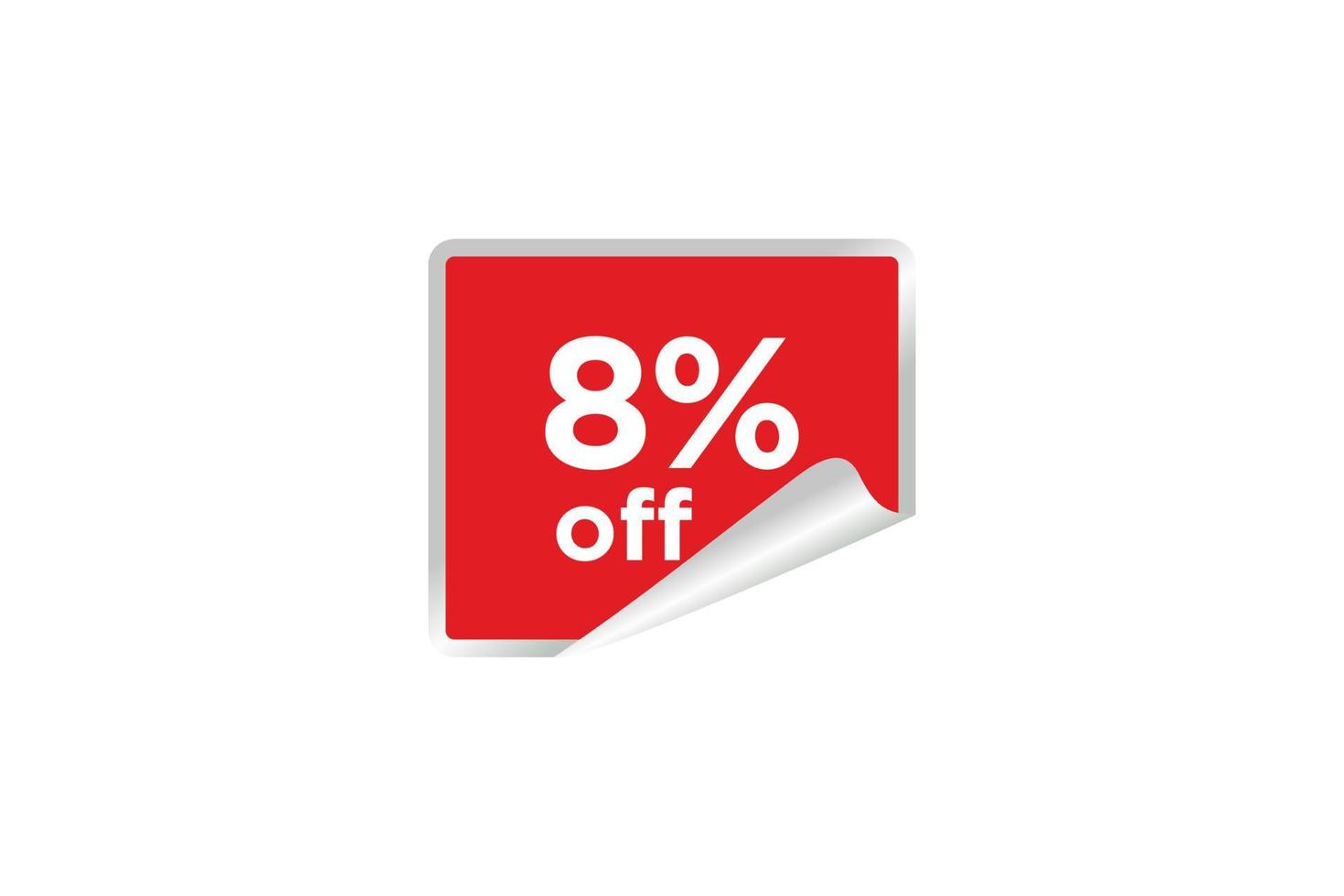 8 discount, Sales Vector badges for Labels, , Stickers, Banners, Tags, Web Stickers, New offer. Discount origami sign banner.