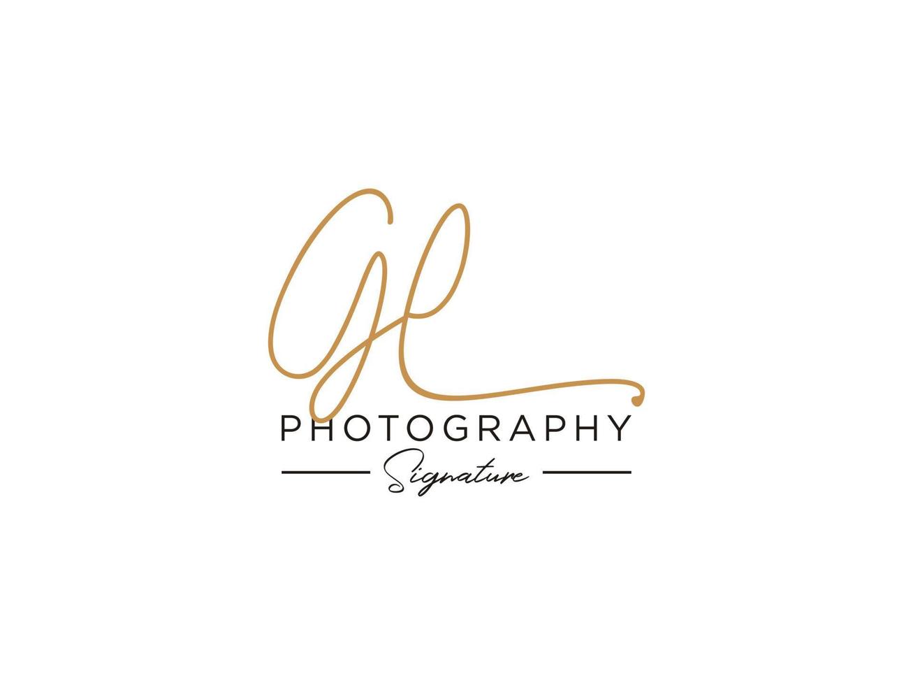 Letter GL  Signature Logo Template Vector