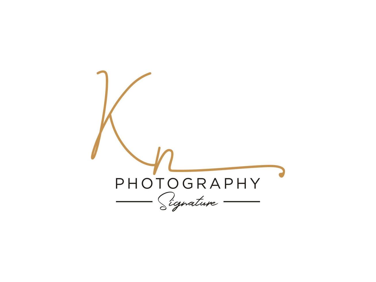 Letter KN Signature Logo Template Vector