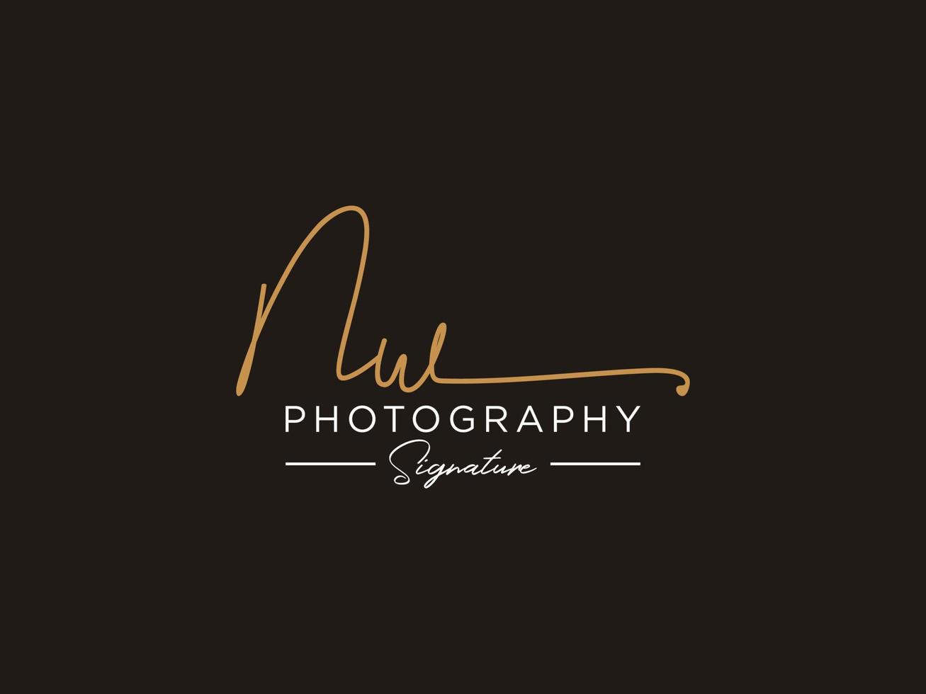Letter NW Signature Logo Template Vector