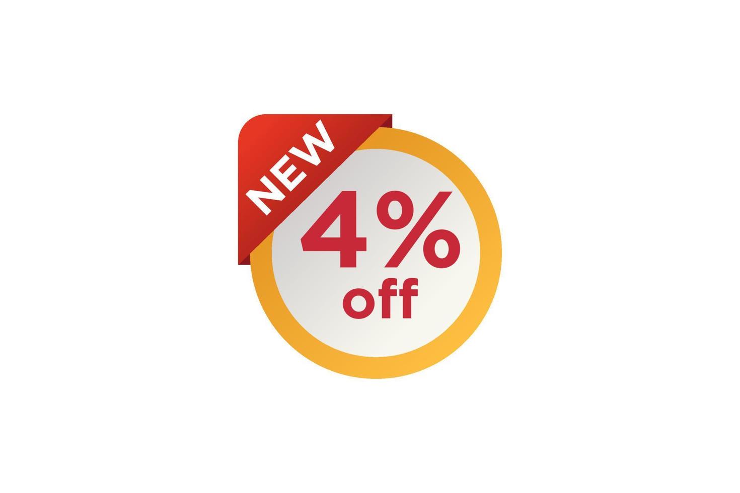 4 discount, Sales Vector badges for Labels, , Stickers, Banners, Tags, Web Stickers, New offer. Discount origami sign banner.