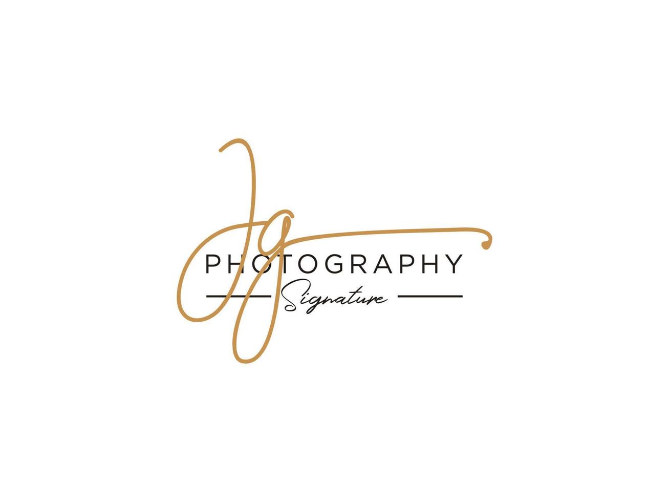 Letter JG Signature Logo Template Vector