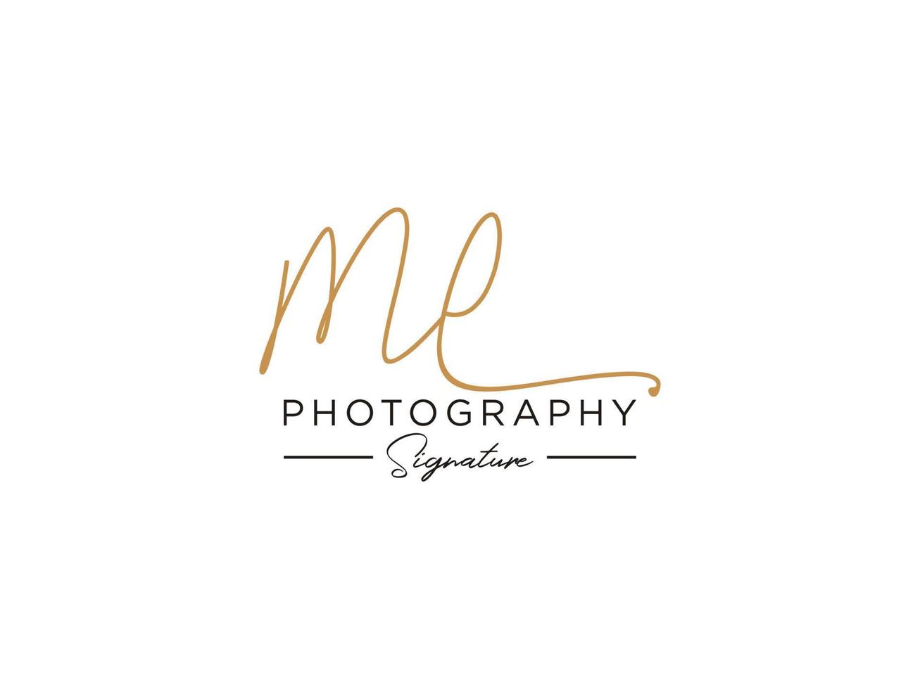 Letter ML Signature Logo Template Vector