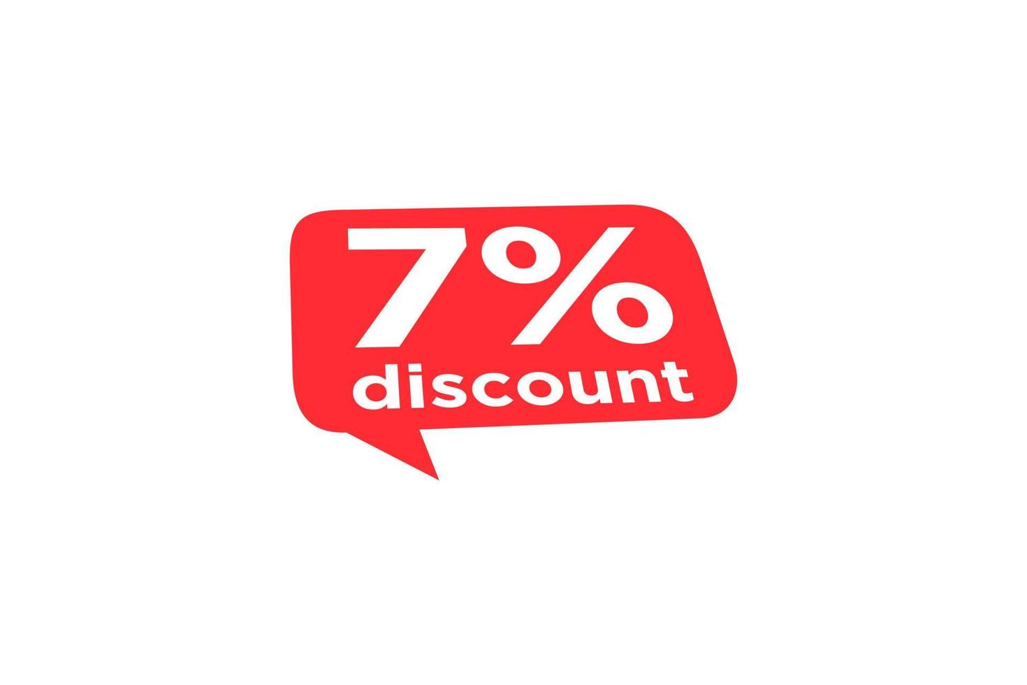 7 discount, Sales Vector badges for Labels, , Stickers, Banners, Tags, Web Stickers, New offer. Discount origami sign banner.