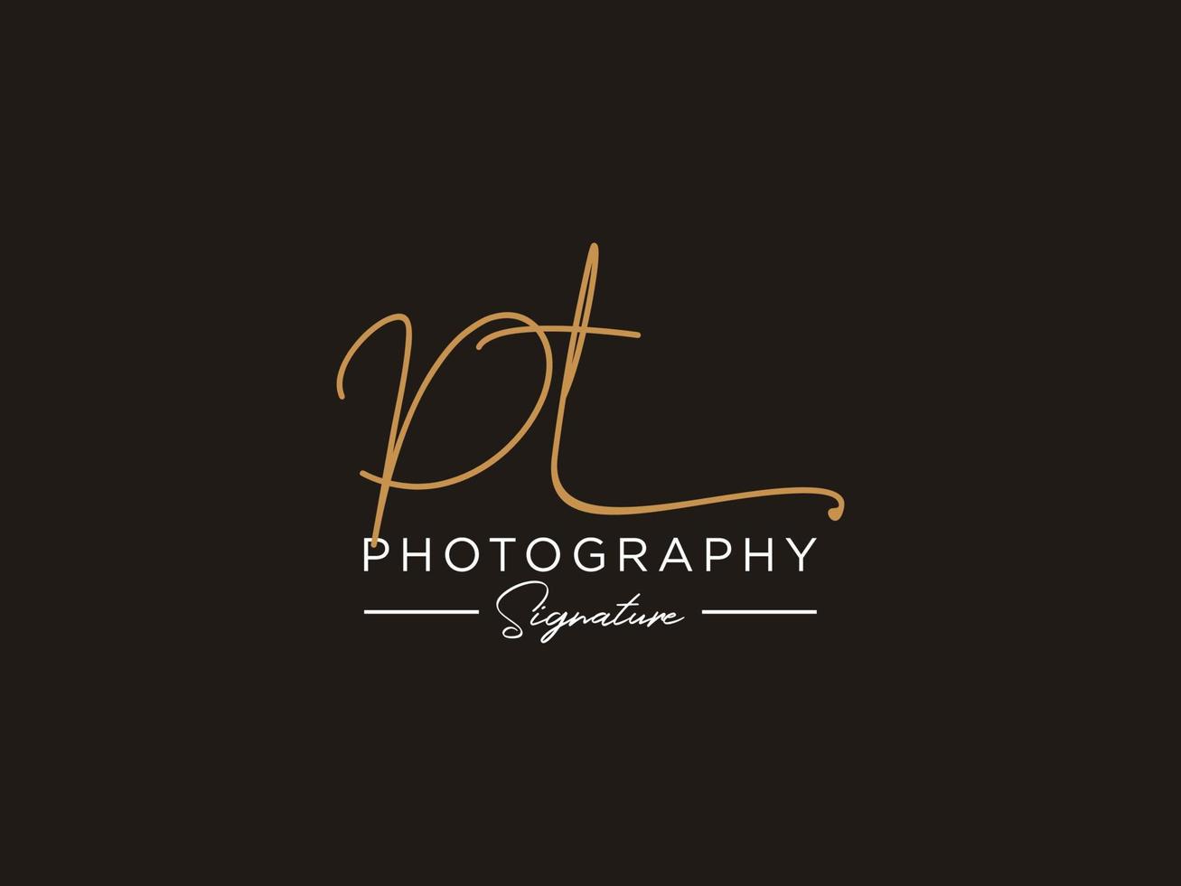 Letter PT Signature Logo Template Vector