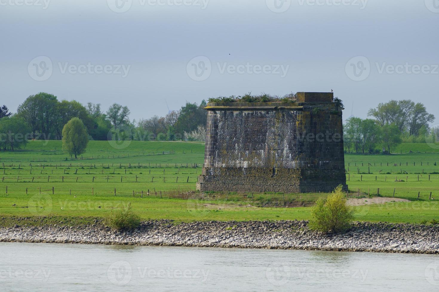 the river rhine near wesel photo