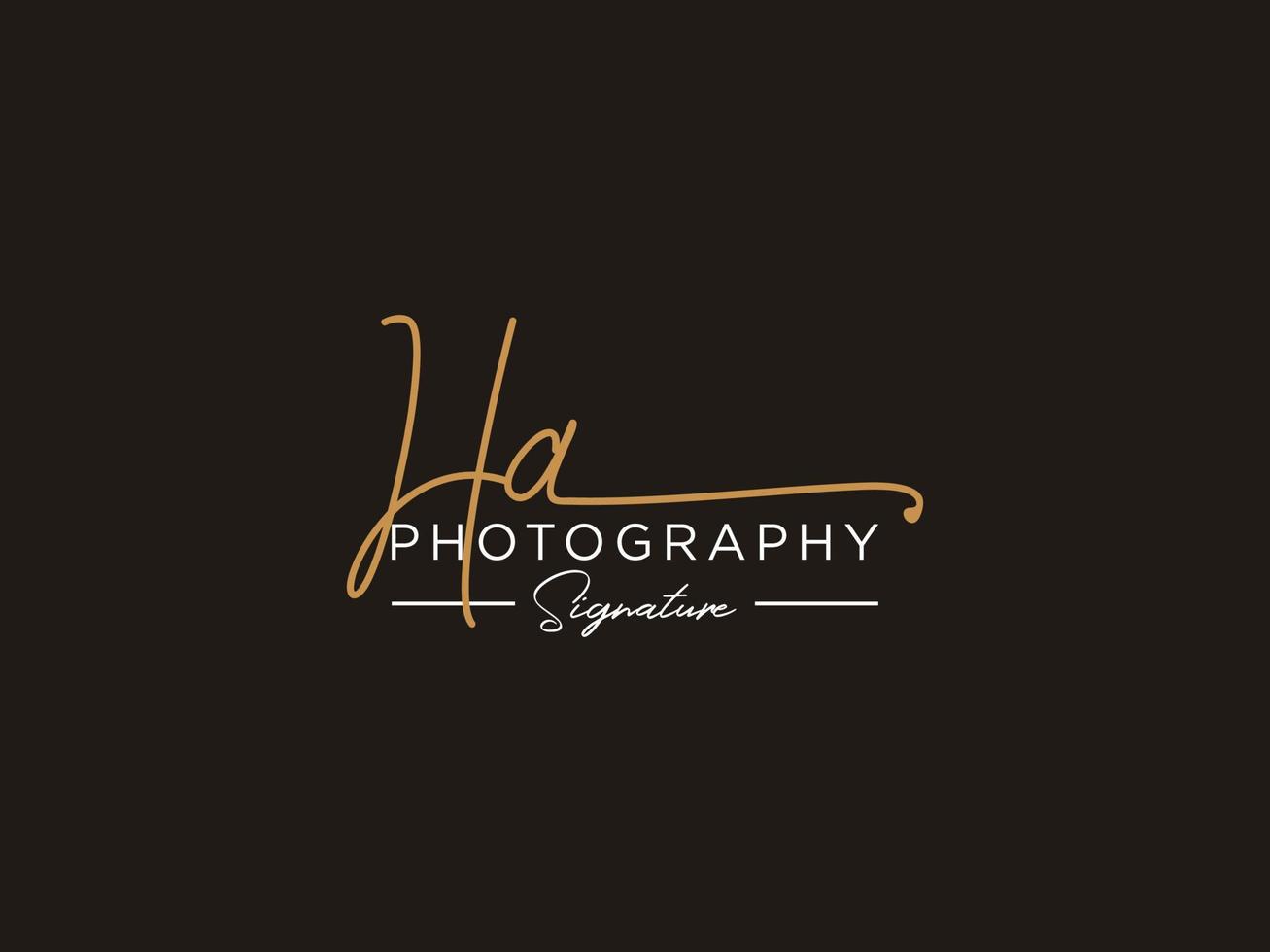 Letter HA Signature Logo Template Vector