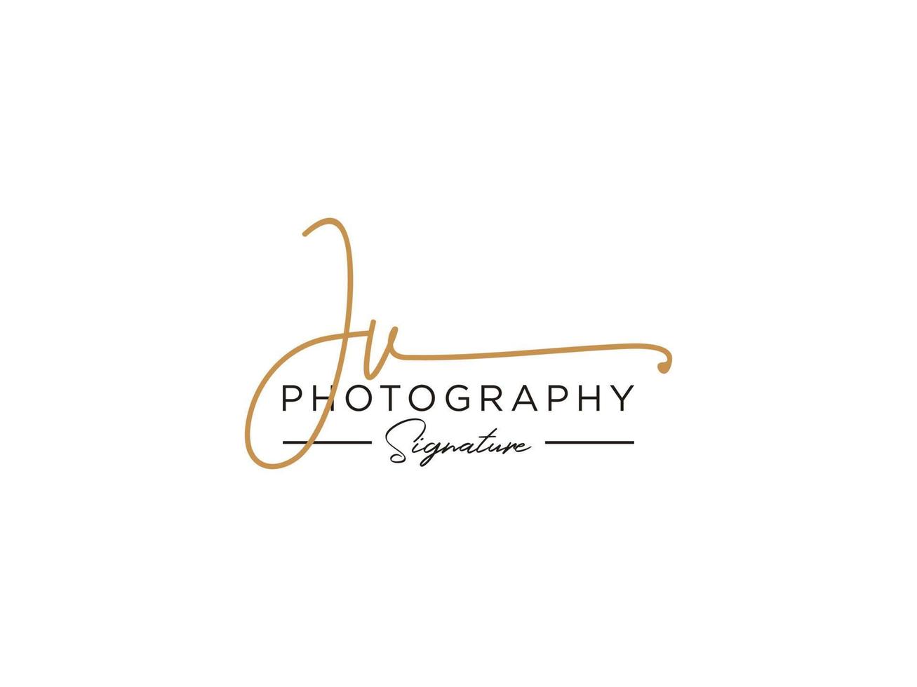 Letter JV Signature Logo Template Vector