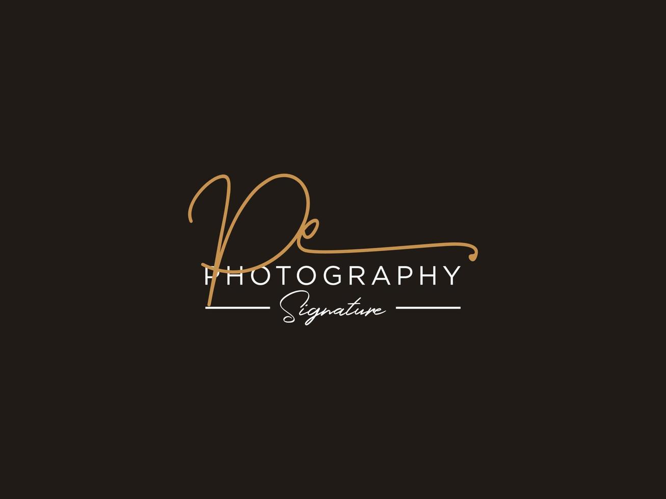 Letter PE Signature Logo Template Vector
