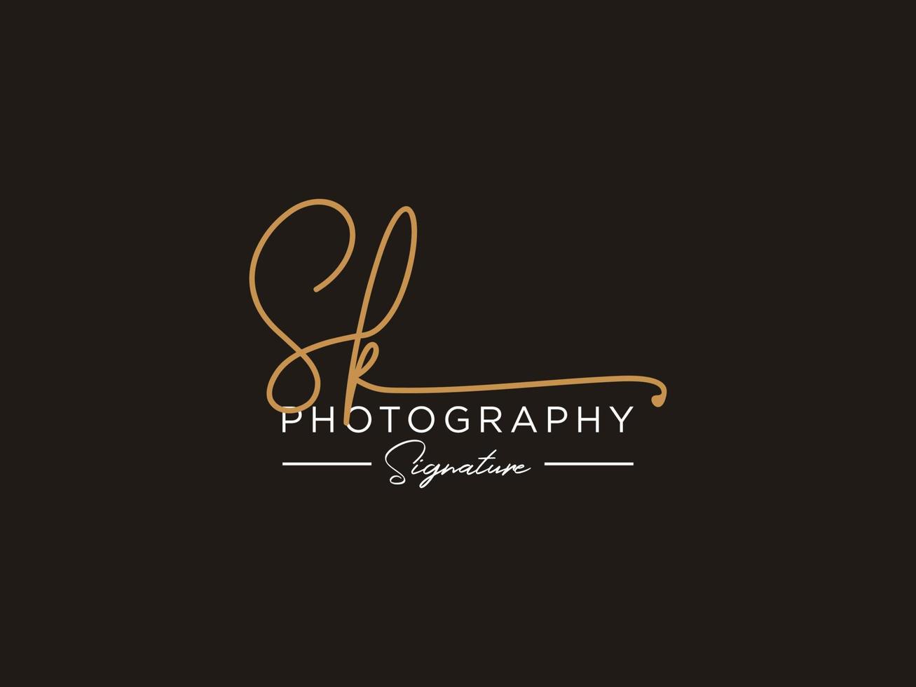 Letter SK Signature Logo Template Vector