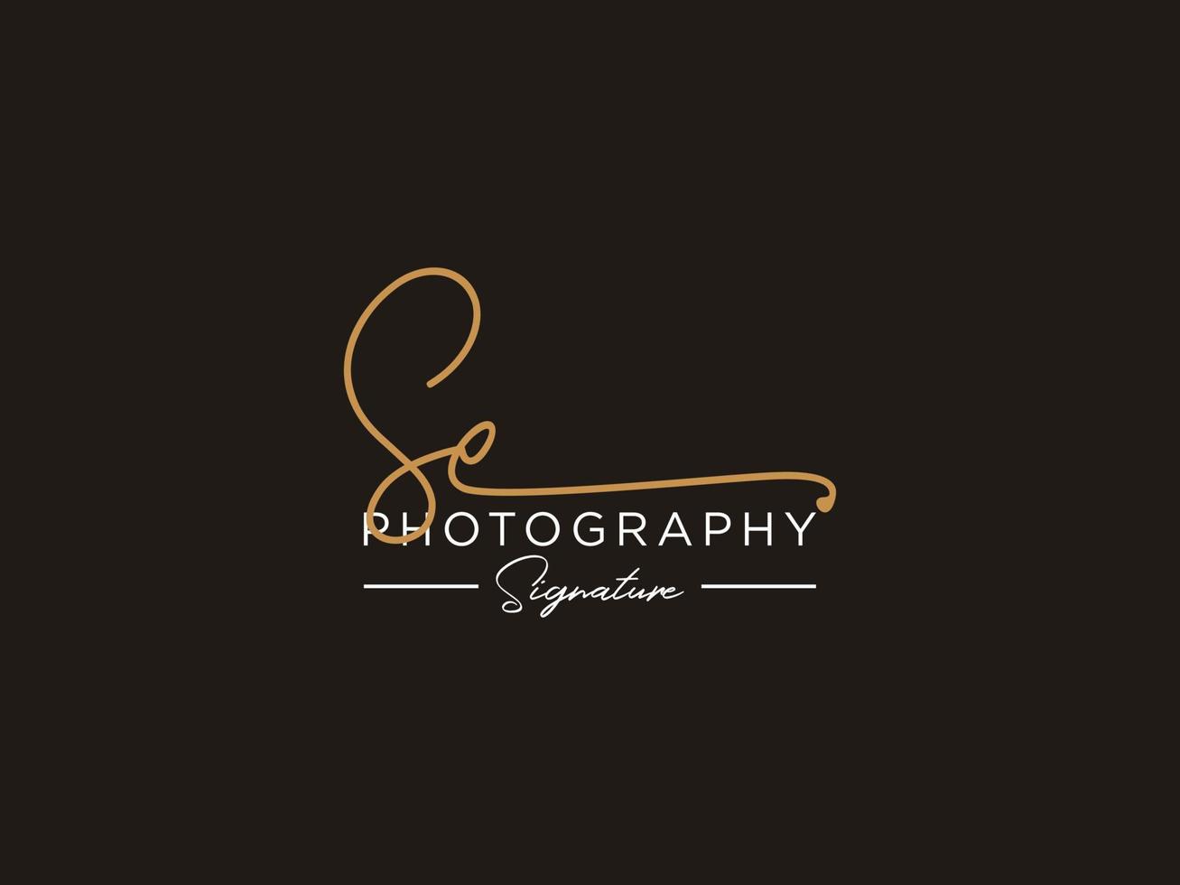 Letter SE Signature Logo Template Vector
