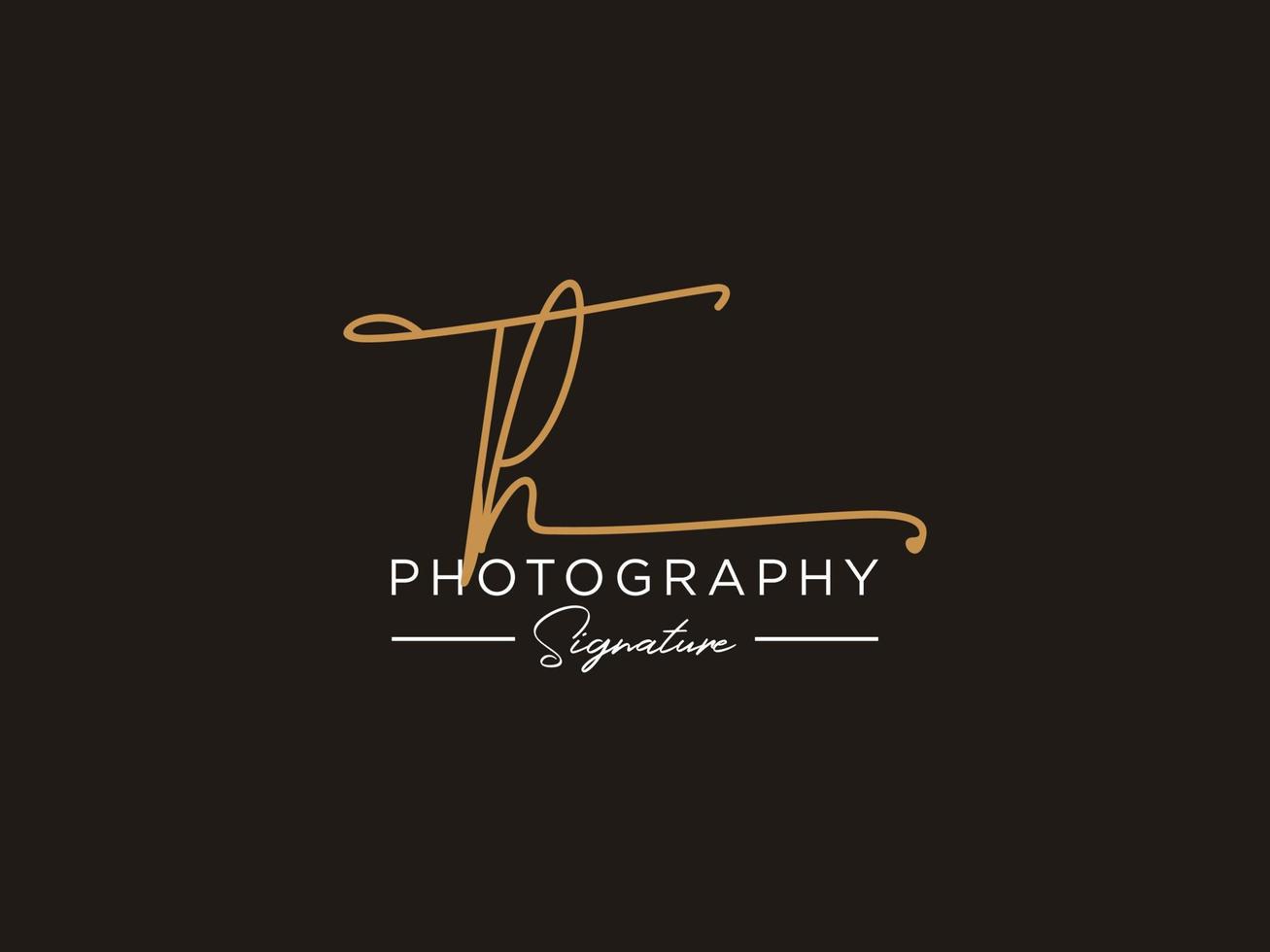 Letter TH Signature Logo Template Vector