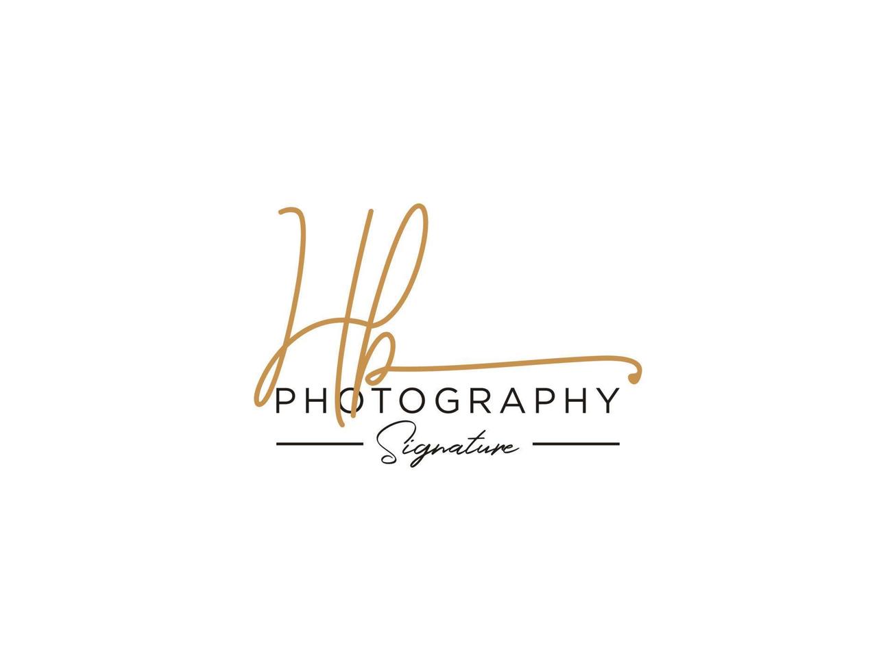 Letter HB Signature Logo Template Vector