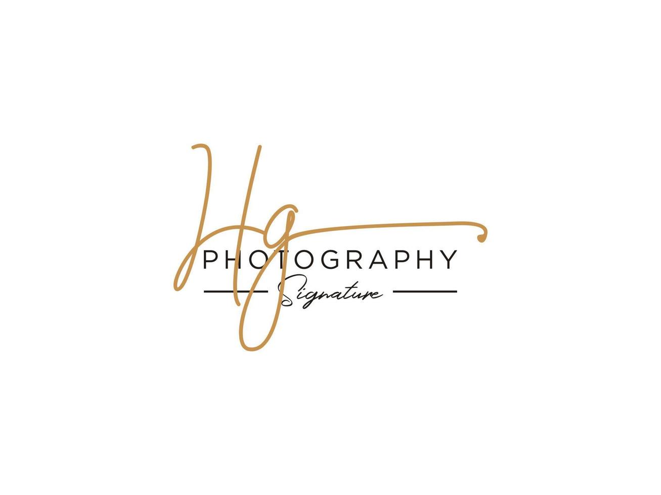 Letter HG Signature Logo Template Vector