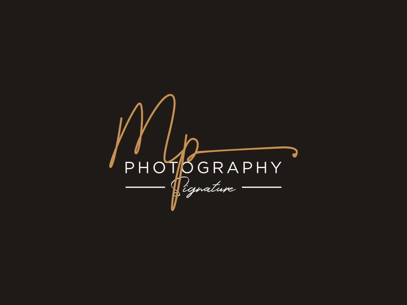 Letter MP Signature Logo Template Vector