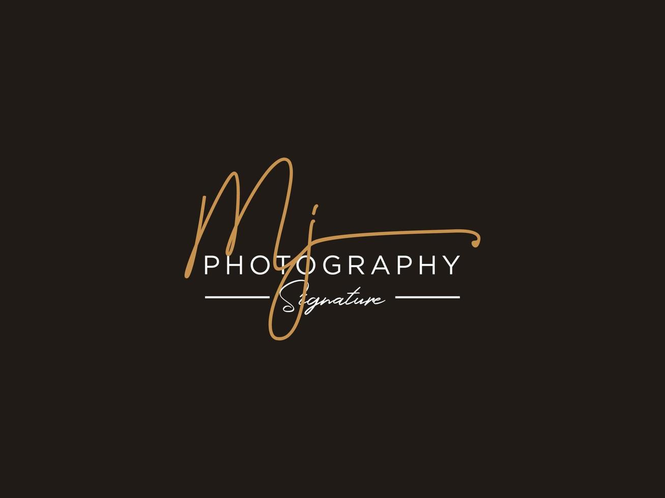 Letter MJ Signature Logo Template Vector