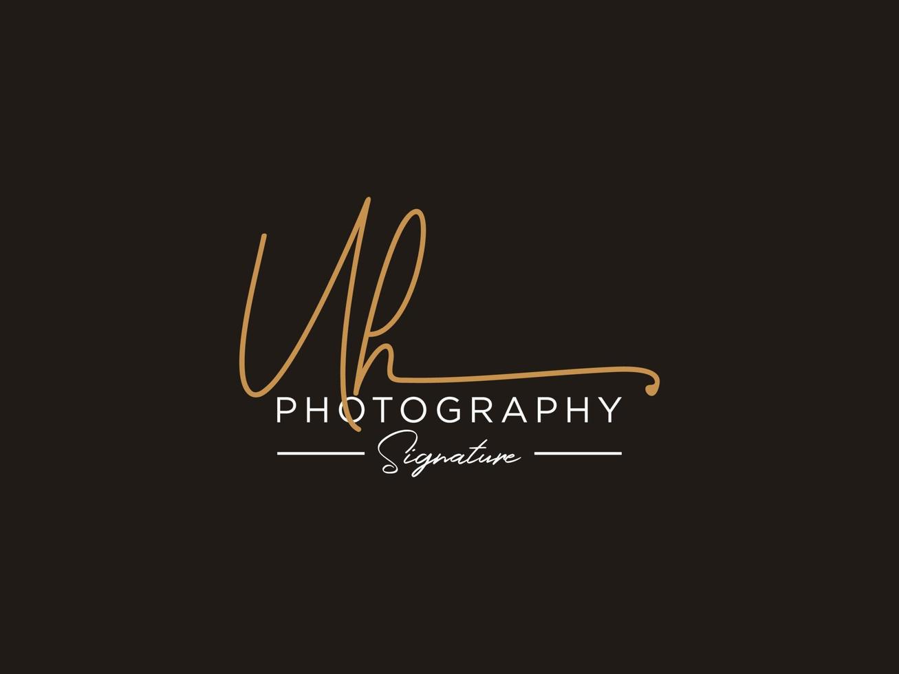Letter UH Signature Logo Template Vector