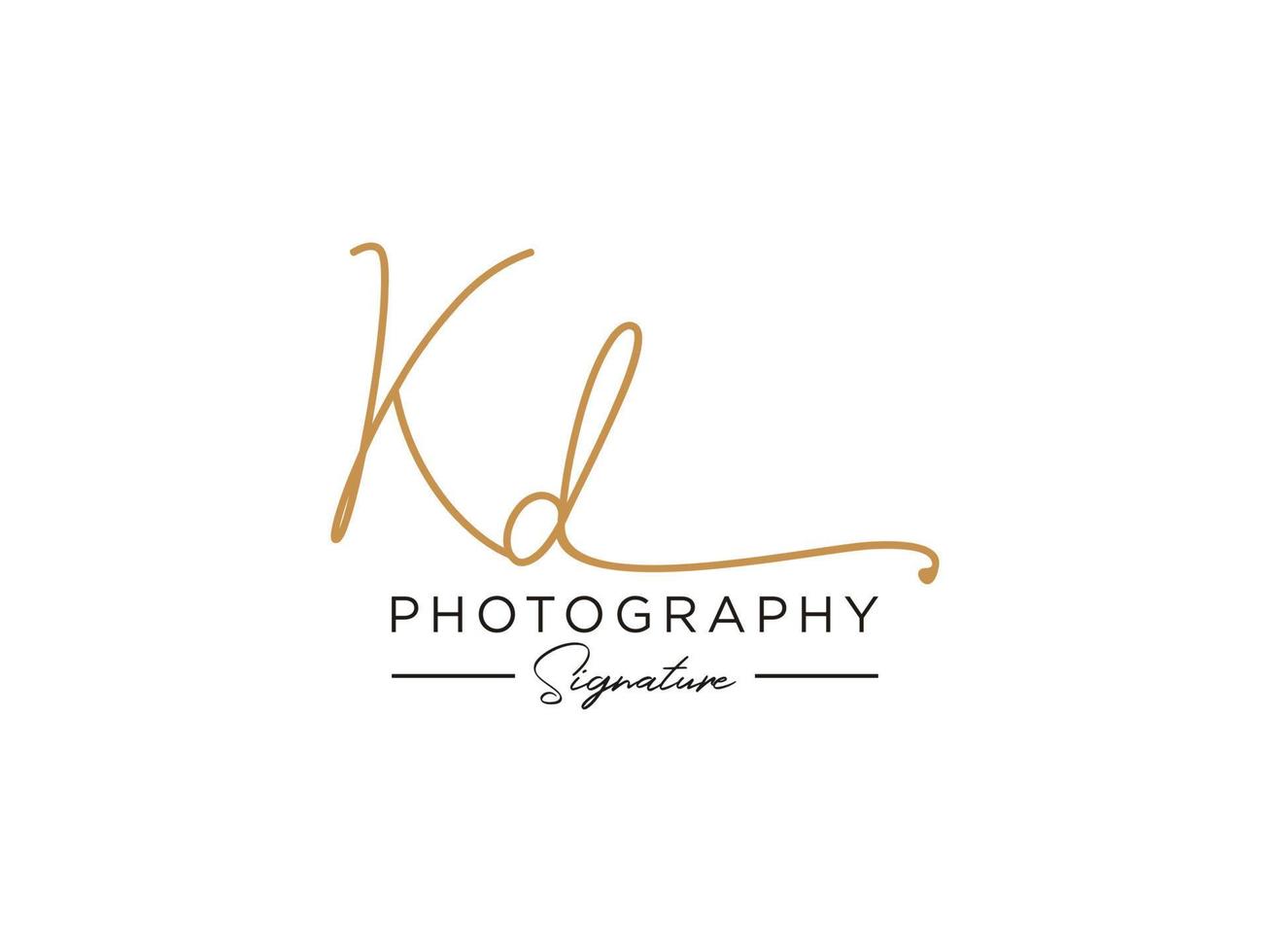 Letter KD Signature Logo Template Vector