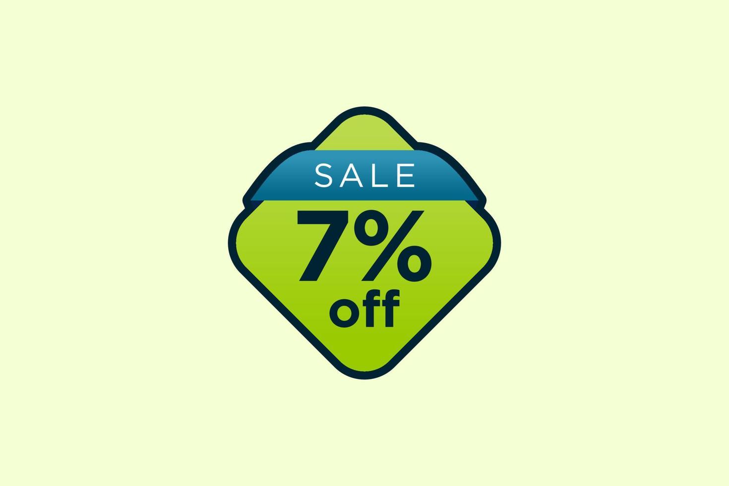 7 discount, Sales Vector badges for Labels, , Stickers, Banners, Tags, Web Stickers, New offer. Discount origami sign banner.