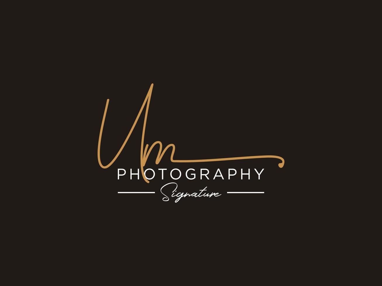 Letter UM Signature Logo Template Vector