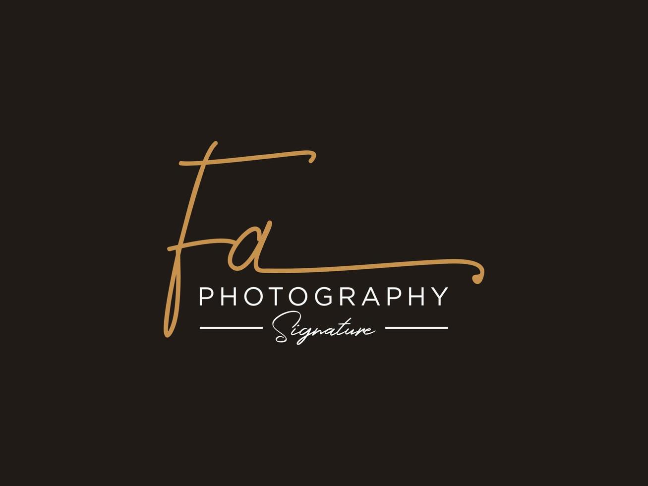 Letter FA Signature Logo Template Vector