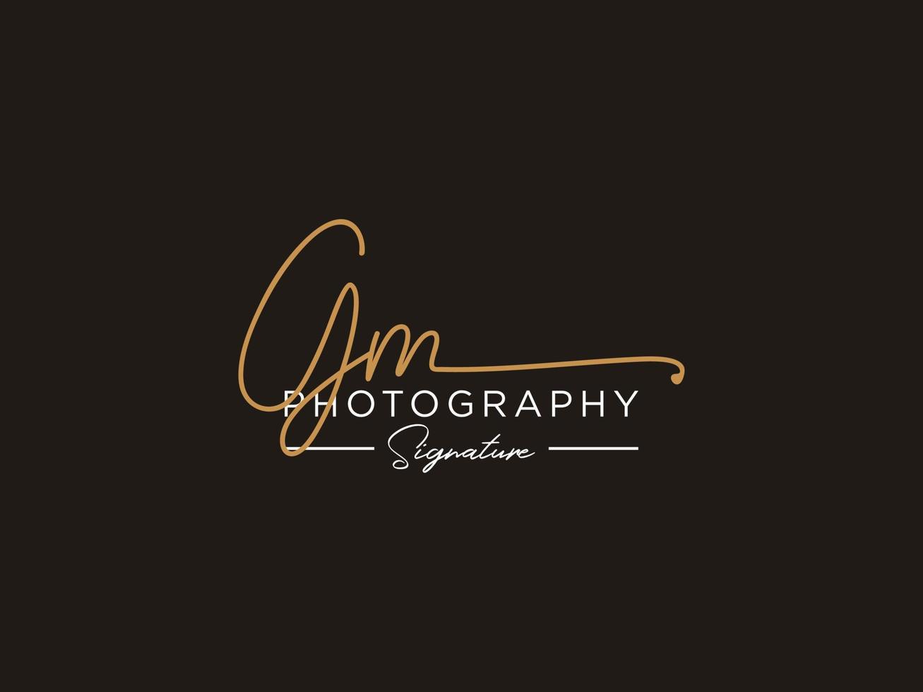 Letter GM Signature Logo Template Vector