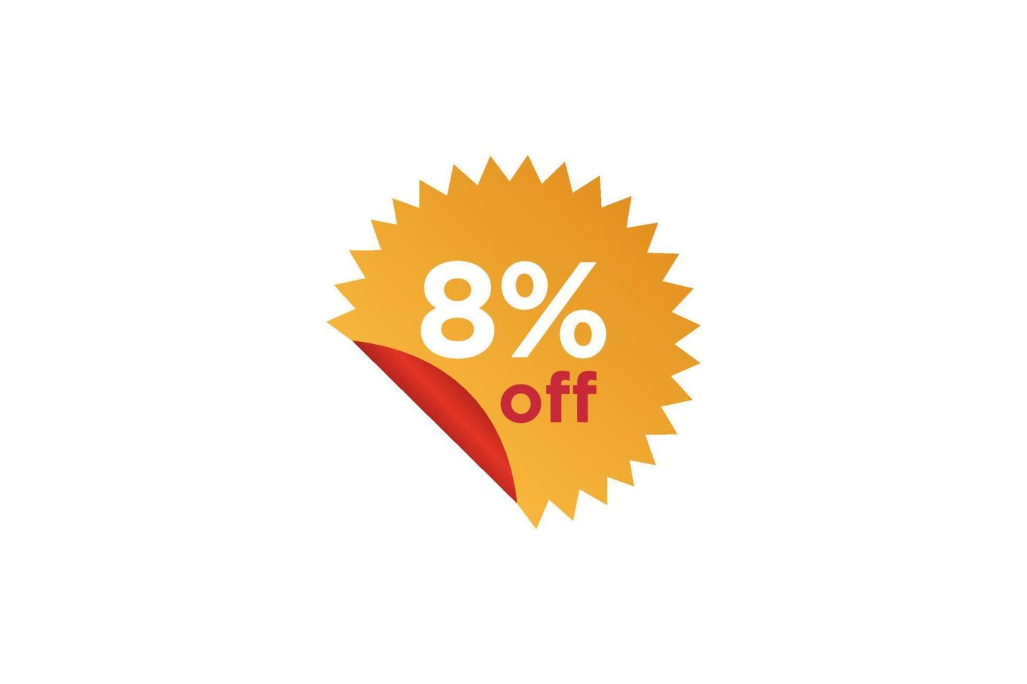 8 discount, Sales Vector badges for Labels, , Stickers, Banners, Tags, Web Stickers, New offer. Discount origami sign banner.