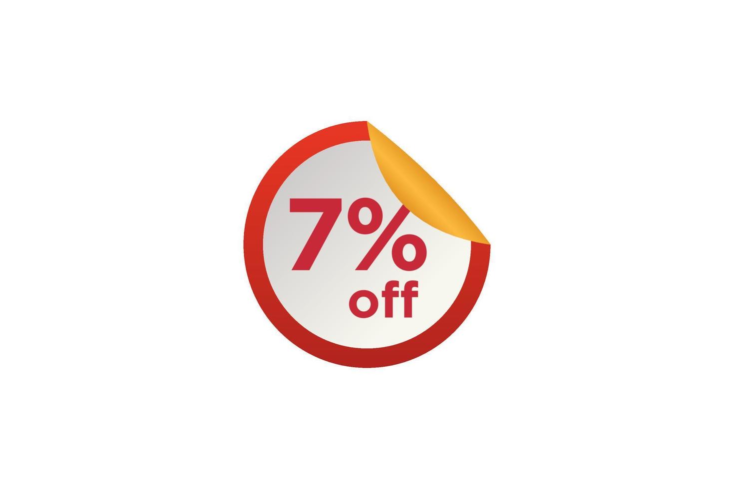 7 discount, Sales Vector badges for Labels, , Stickers, Banners, Tags, Web Stickers, New offer. Discount origami sign banner.