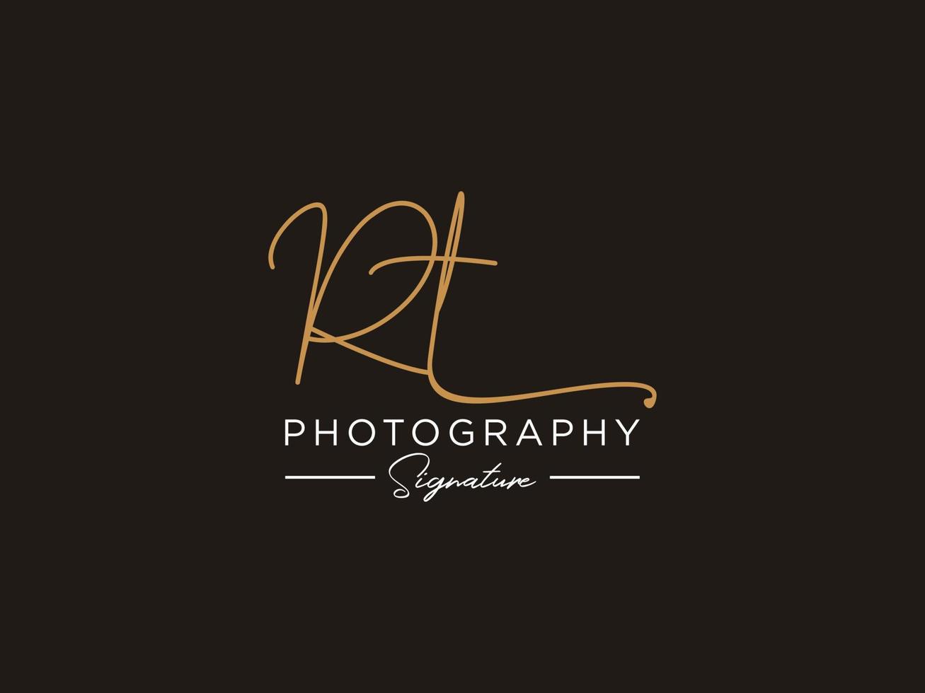 Letter RT Signature Logo Template Vector