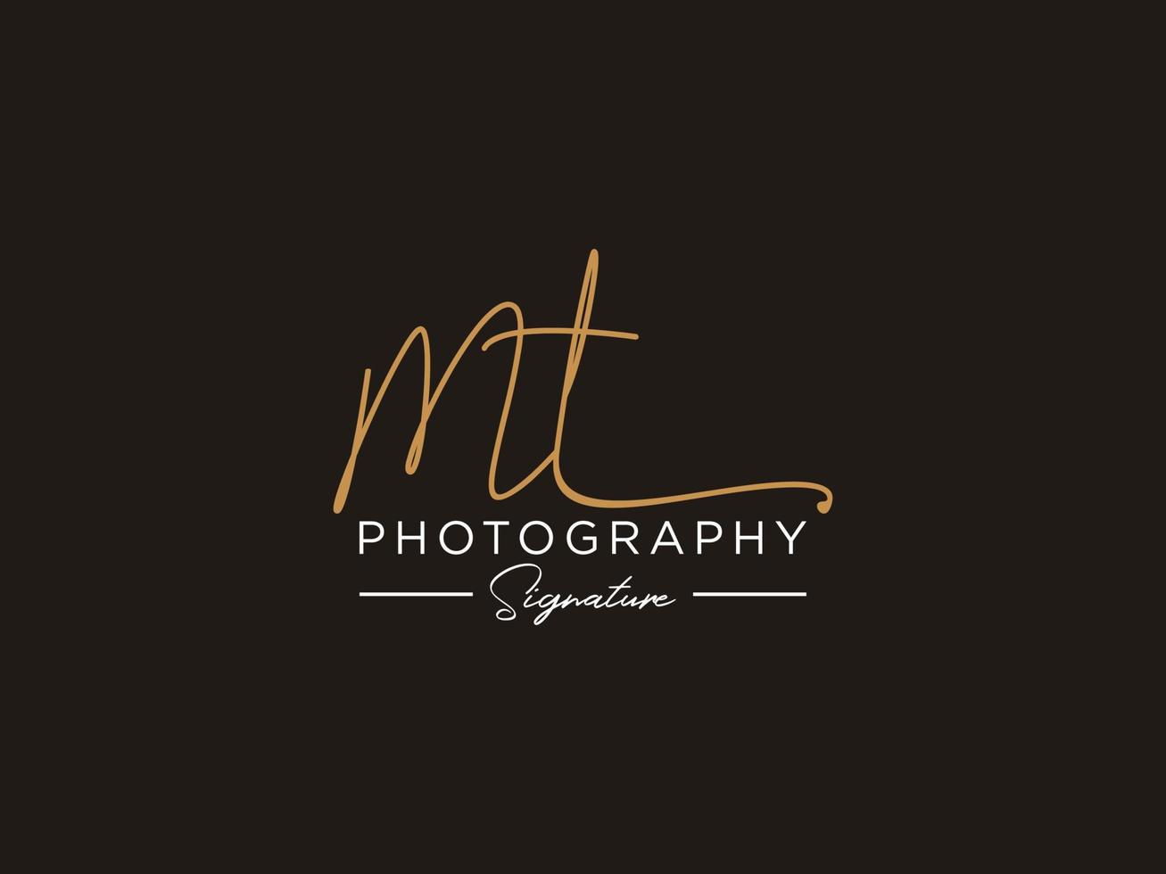 Letter MT Signature Logo Template Vector