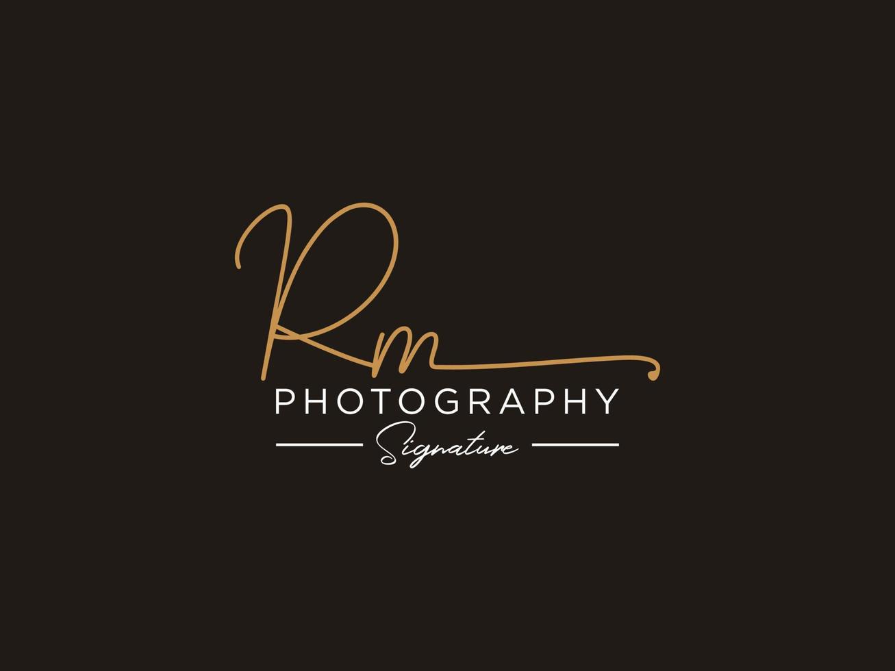 Letter RM Signature Logo Template Vector