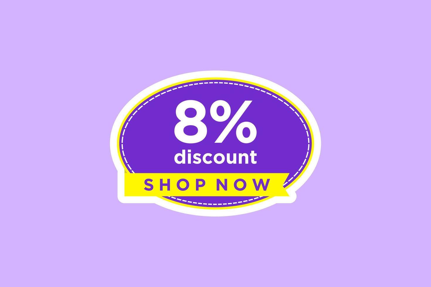 8 discount, Sales Vector badges for Labels, , Stickers, Banners, Tags, Web Stickers, New offer. Discount origami sign banner.