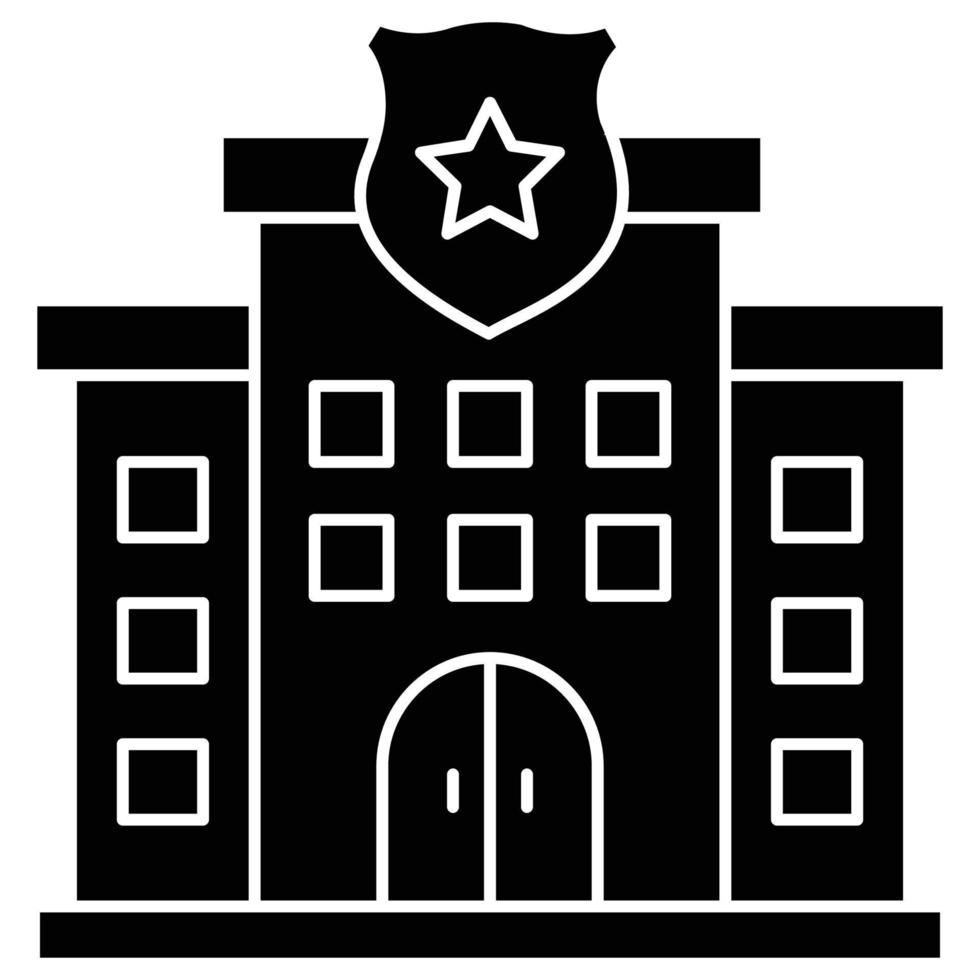 Police Station Which Can Easily Modify Or Edit vector