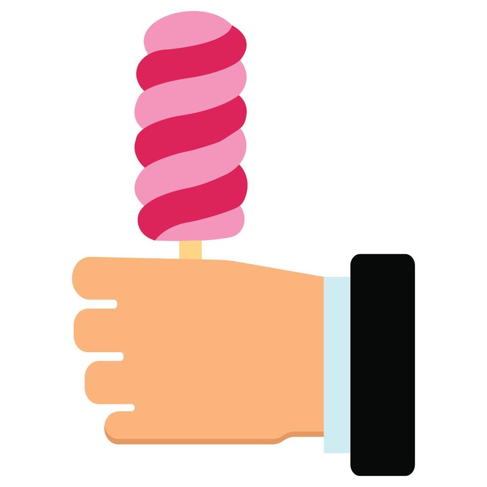 Eating Ice Cream Which Can Easily Modify Or Edit vector