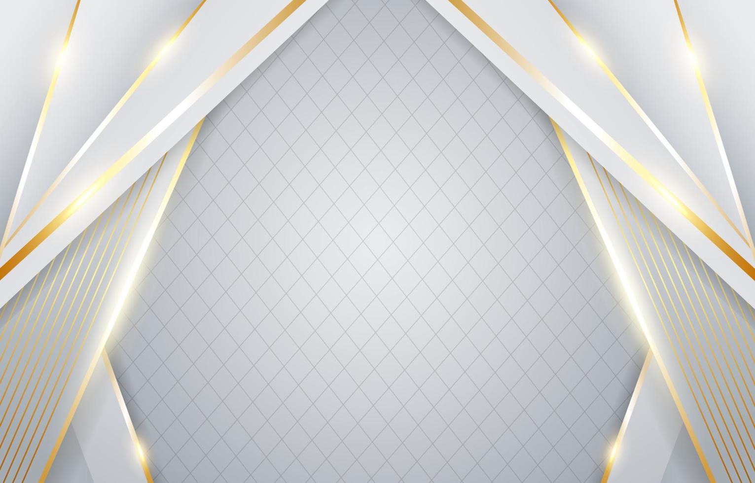 Abstract Luxury Background with White and Gold vector