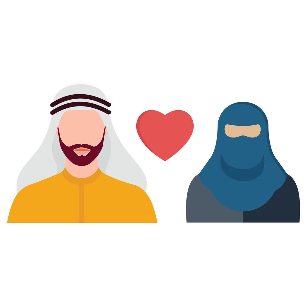 pareja árabe que puede modificar o editar fácilmente vector
