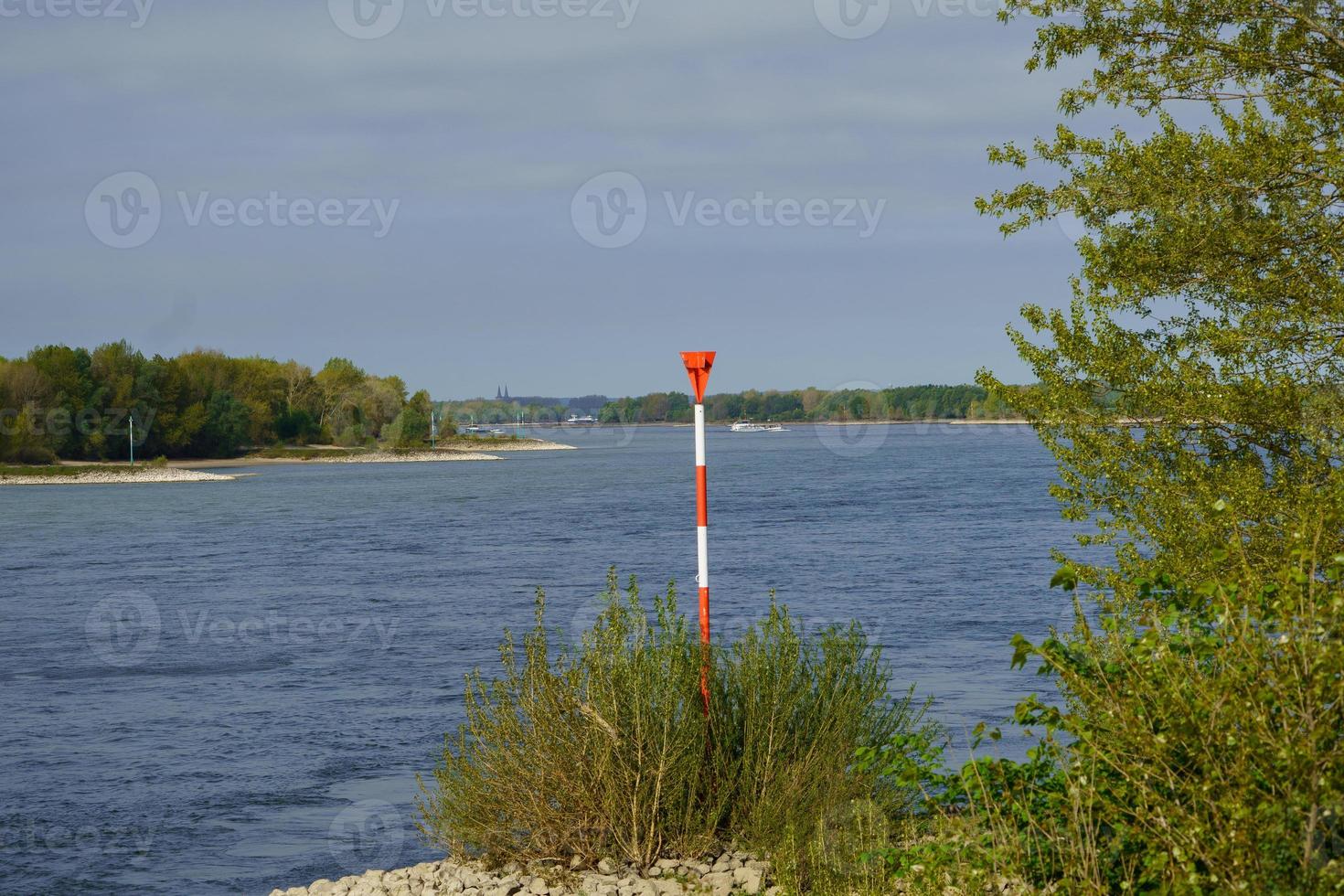 the river rhine near wesel photo