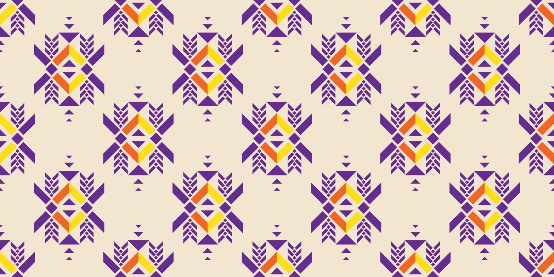 estilo abstracto de tela tradicional. sin costuras en tribal, bordado popular, tela geométrica tribal. impresión de ornamento de arte geométrico azteca. diseño para moqueta, papel pintado, ropa, envoltura, textil, tejido. vector