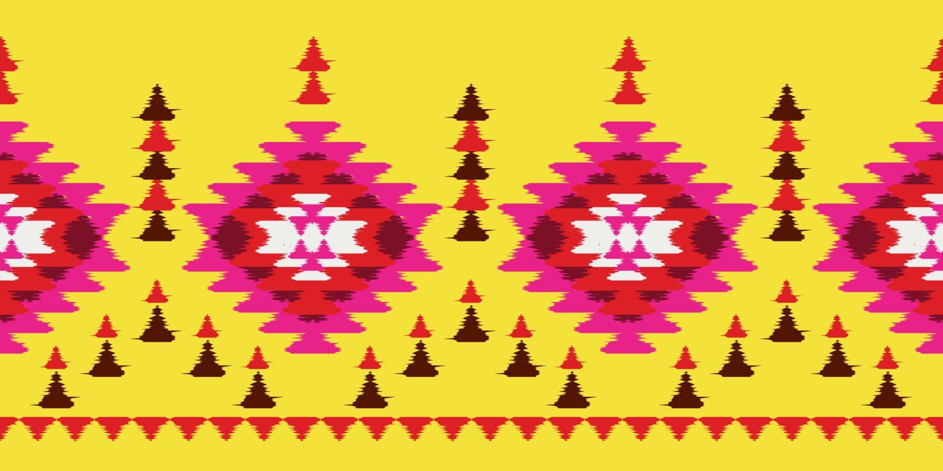 amarillo abstracto étnico. patrón geométrico impecable en estilo tribal, bordado popular y mexicano. impresión de ornamento de arte geométrico azteca. diseño para moqueta, papel pintado, ropa, envoltura, tela, cubierta. vector