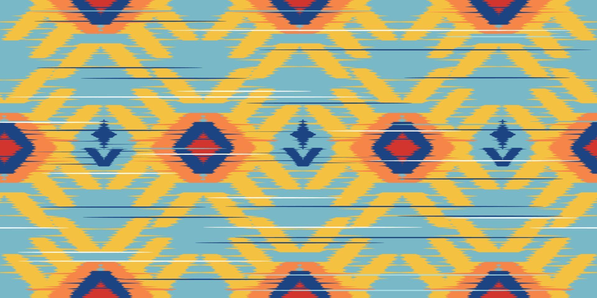 Ethnic abstract ikat art. Seamless pattern in tribal, folk embroidery, and Mexican style. Aztec geometric art ornament print.Design for carpet, wallpaper, clothing, wrapping, fabric, cover, textile vector