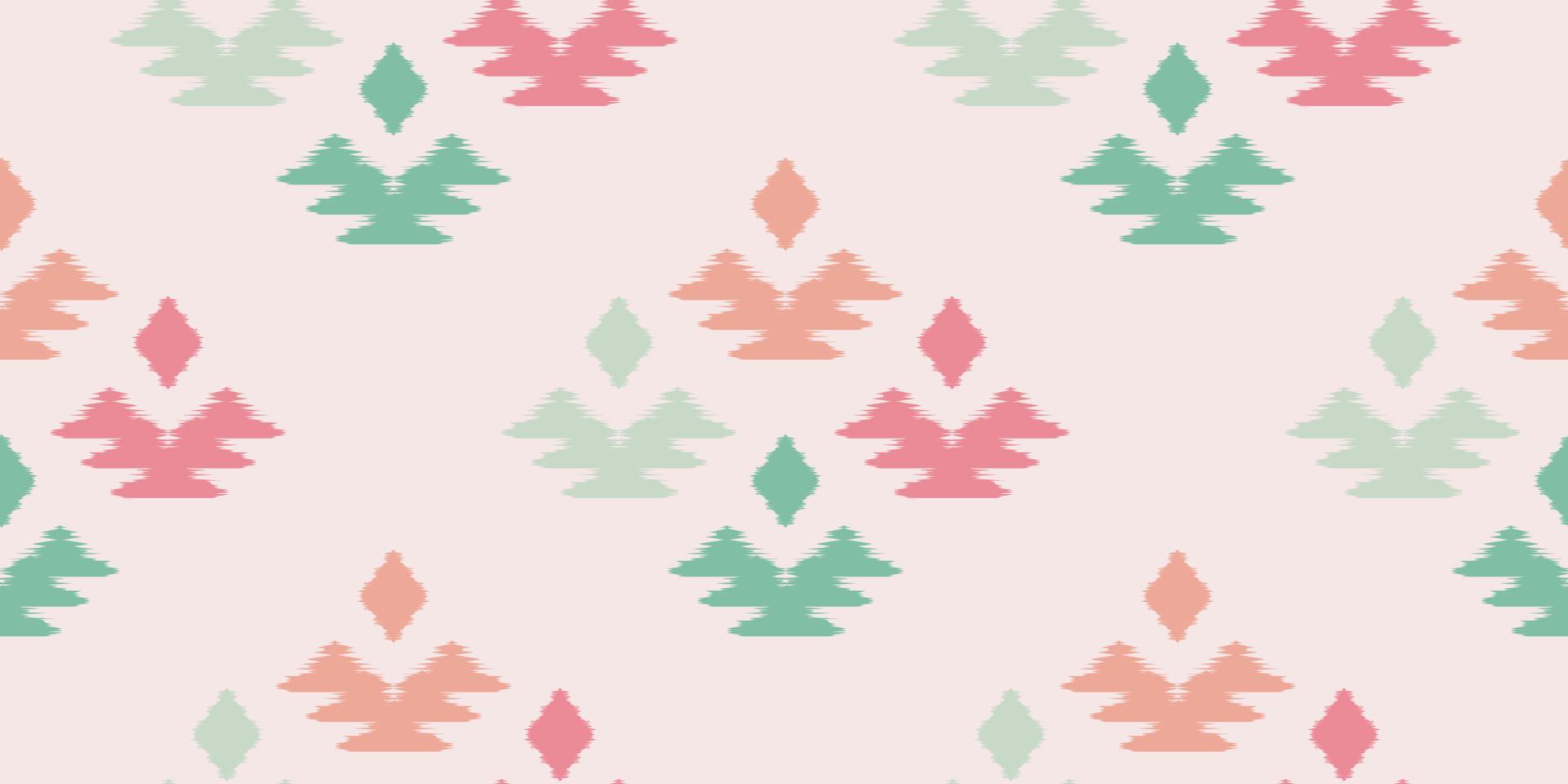 arte abstracto étnico ikat. patrón impecable en estilo tribal, bordado folclórico y mexicano. estampado de adornos de arte geométrico azteca.diseño para alfombras, papel pintado, ropa, envoltura, tela, cubierta, textil vector