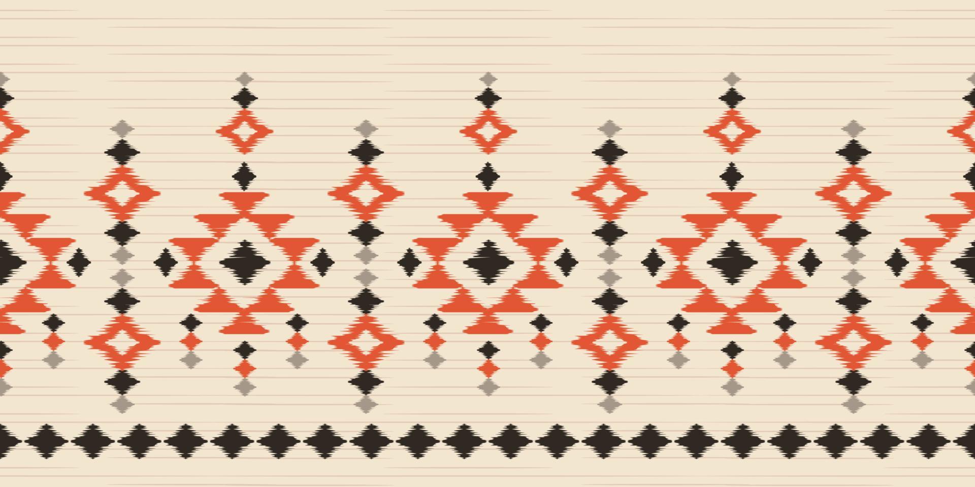 Ethnic abstract ikat art. Seamless pattern in tribal, folk embroidery, and Mexican style. Aztec geometric art ornament print.Design for carpet, wallpaper, clothing, wrapping, fabric, cover, textile vector