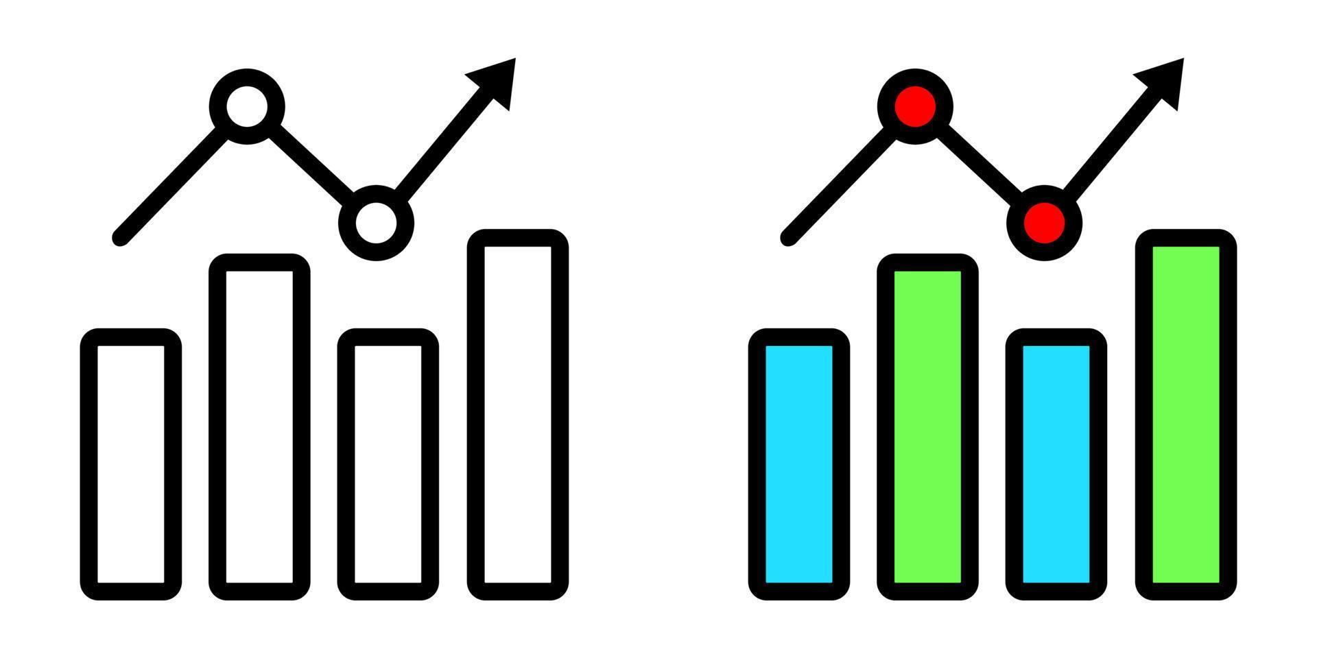 gráfico vectorial de ilustración de negocios, gráfico, icono de finanzas vector