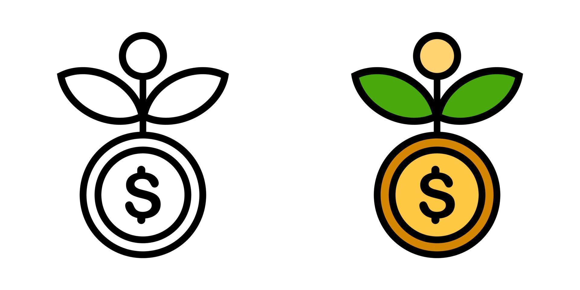Illustration Vector Graphic of Business, coin, dollar Icon