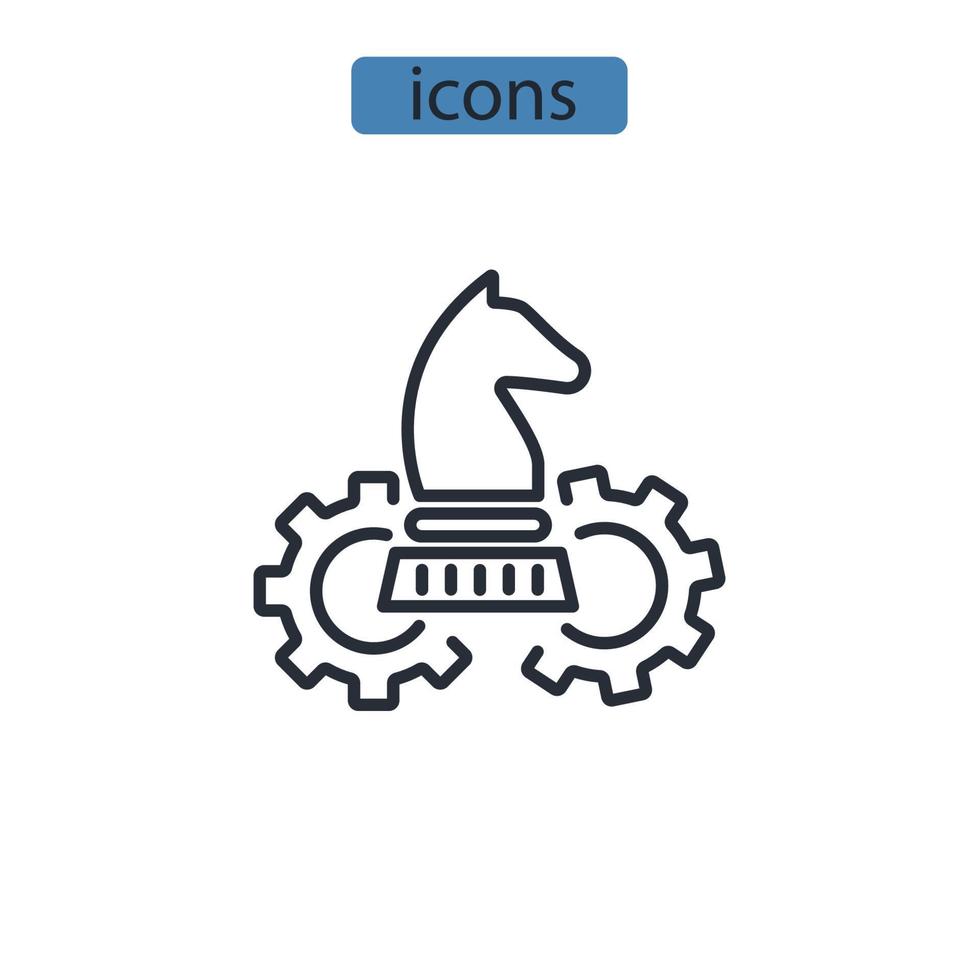strategy icons  symbol vector elements for infographic web
