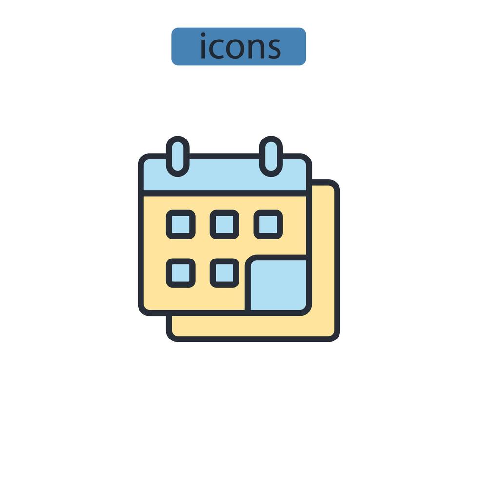 scheduling icons symbol vector elements for infographic web 10054454 ...