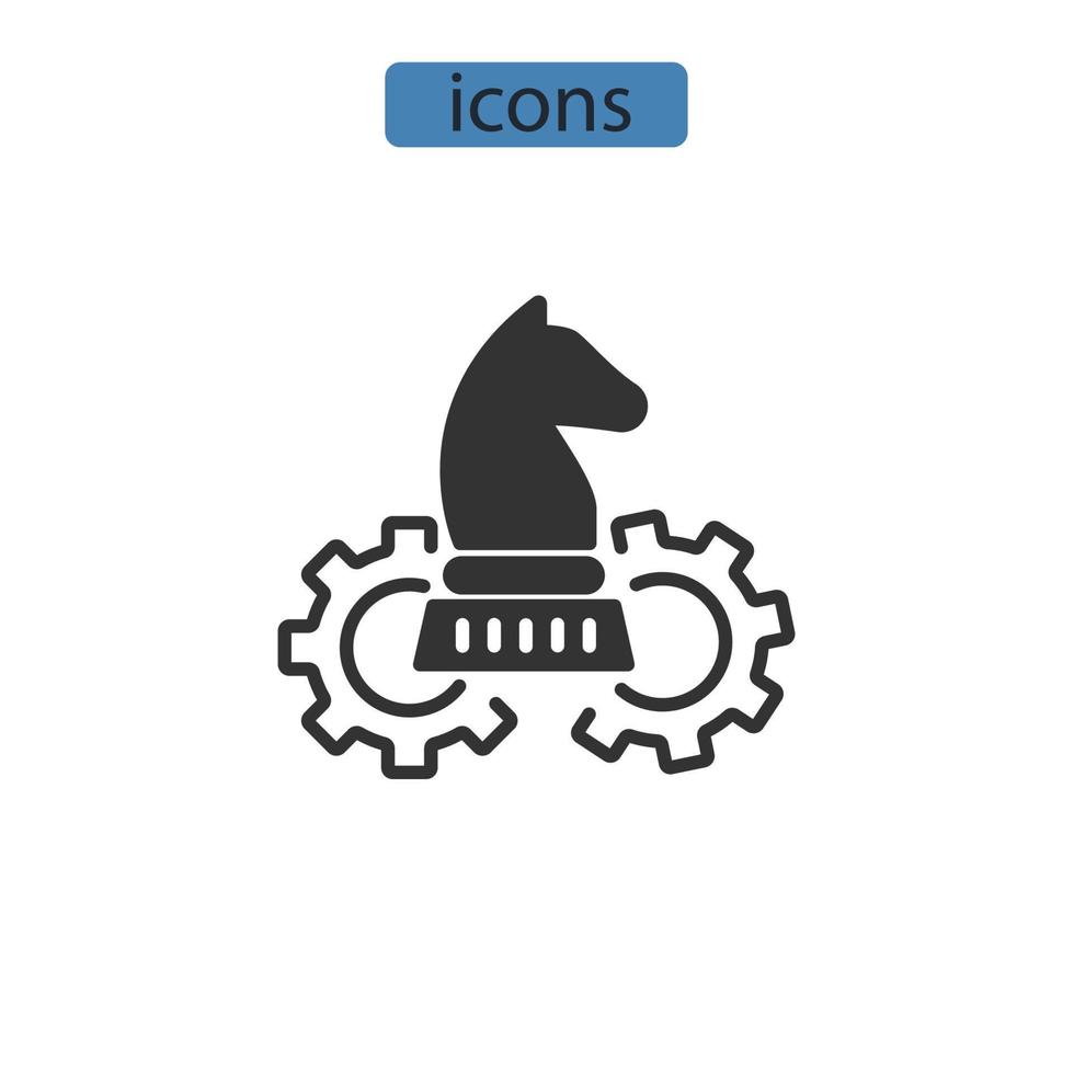 strategy icons  symbol vector elements for infographic web