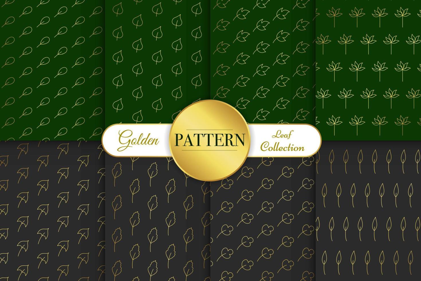 Nature minimalist luxury pattern collection vector